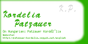 kordelia patzauer business card